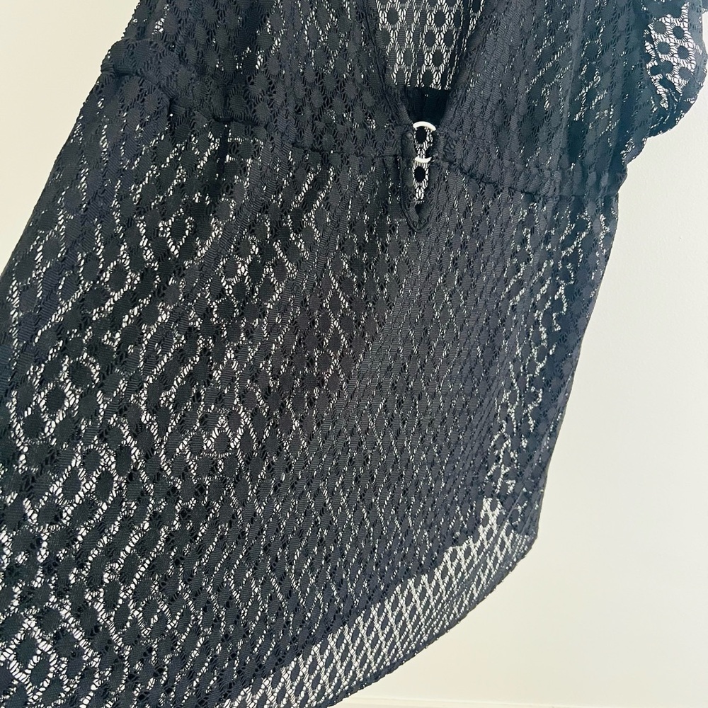 Avenue Black Crochet Swim Coverup - Picture 3 of 6